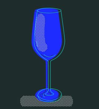An all-purpose wine glass.